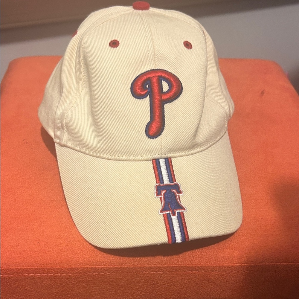 Phillies Cream Baseball Cap with Red Logo